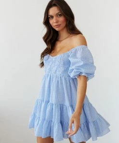AT Annie Gingham Babydoll Dress