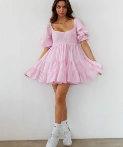 AT Annie Gingham Babydoll Dress