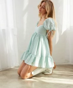 AT Arie Puff Sleeve Babydoll Dress New Threads