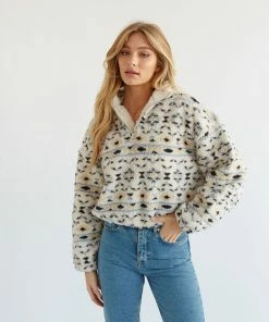 Sale Thalia Sherpa Half Zip Sweater