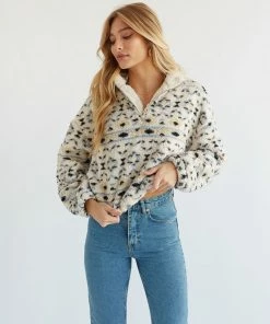 Sale Thalia Sherpa Half Zip Sweater