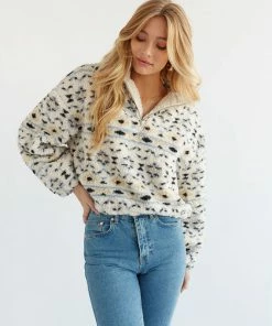 Sale Thalia Sherpa Half Zip Sweater