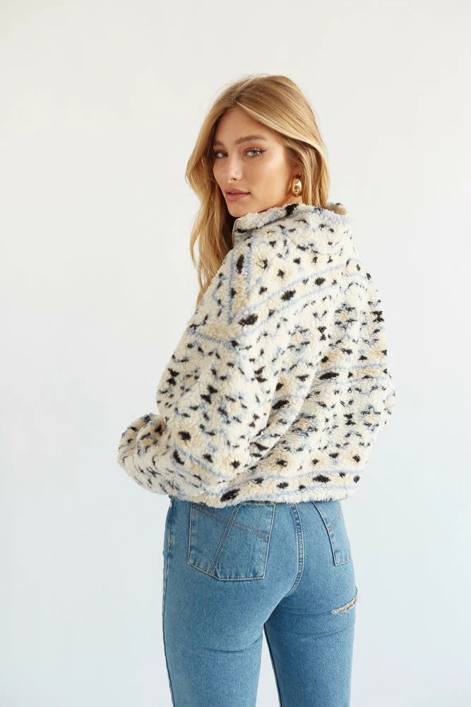 Sale Thalia Sherpa Half Zip Sweater