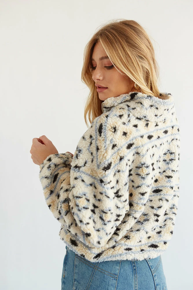 Sale Thalia Sherpa Half Zip Sweater