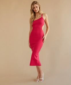 New Threads Baywatch Ribbed Midi Dress