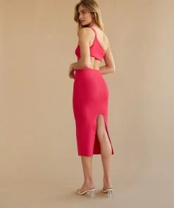 New Threads Baywatch Ribbed Midi Dress