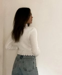 AT Sale Denise Mock Neck Top