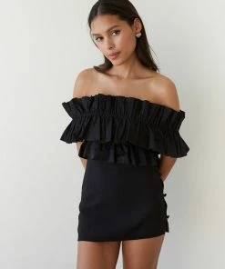 AT New Threads Beck Button Mini Skirt