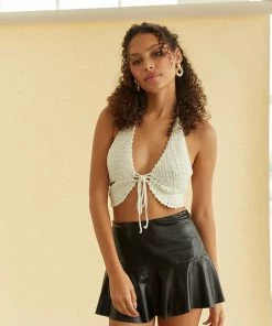 Kat Vegan Leather Mini Skirt