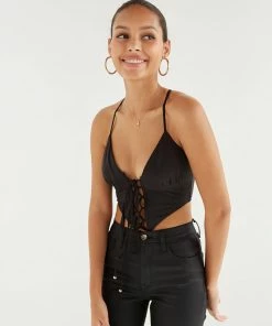 AT Giselle Lace Up Crop Top New Threads