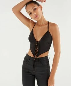 AT Giselle Lace Up Crop Top New Threads