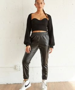 Steve Madden New Threads Blaze Vegan Leather Joggers