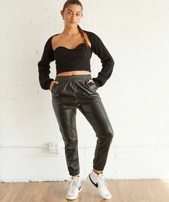 Steve Madden New Threads Blaze Vegan Leather Joggers