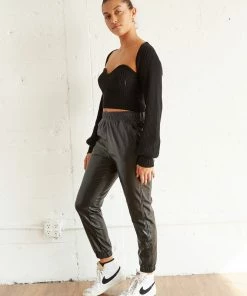 Steve Madden New Threads Blaze Vegan Leather Joggers