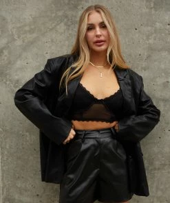 New Threads Ellison Vegan Leather Shorts