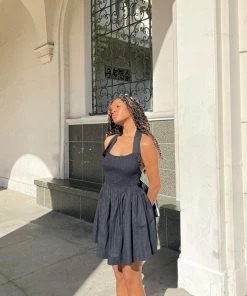 AT Flora Linen Mini Dress New Threads