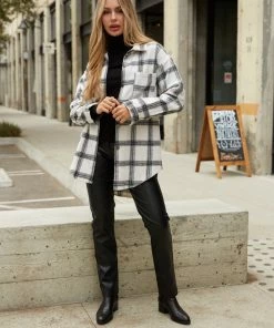 AT Dylan Plaid Flannel Shacket Sale