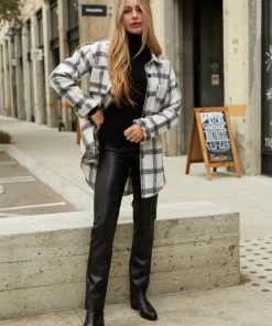 AT Dylan Plaid Flannel Shacket Sale