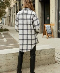 AT Dylan Plaid Flannel Shacket Sale