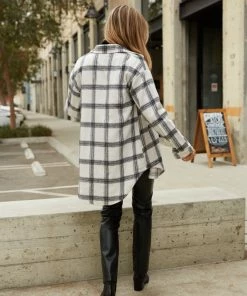 AT Dylan Plaid Flannel Shacket Sale