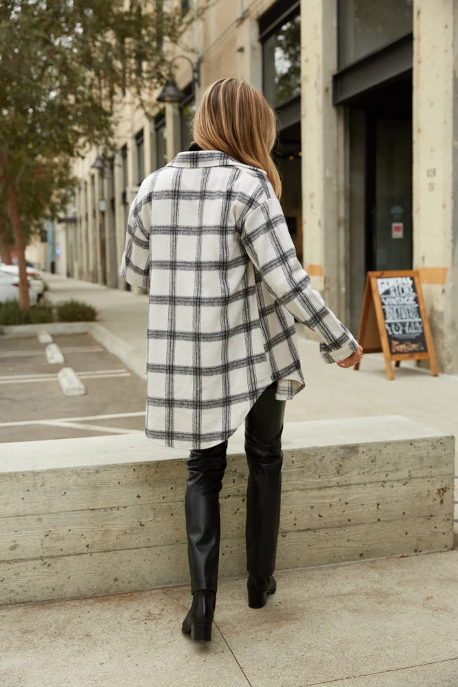 AT Dylan Plaid Flannel Shacket Sale