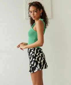 AT New Threads Sabrina Printed Mini Skirt