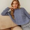 Sale Montgomery Cable Knit Sweater In Blue