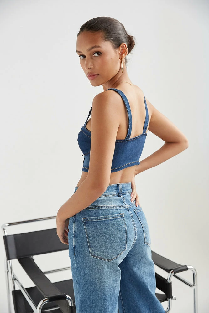 Vibrant New Threads Britney Bustier Crop Top