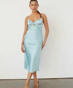 New Threads Genesis Satin Midi Dress