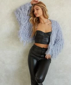 AT Mia Shaggy Knit Cardigan Sale