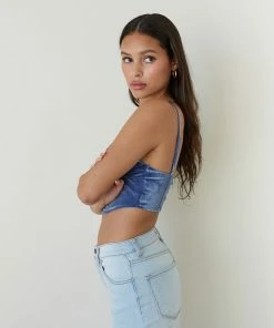 AT Noor Velvet Crop Top