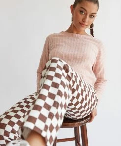 AT Kegan Straight Leg Checkered Jeans