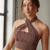 AT Lucille Floral Halter Crop Top Sale