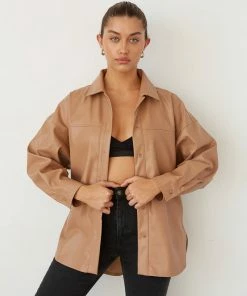 Annabeth Vegan Leather Shacket