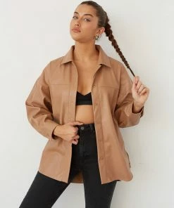 Annabeth Vegan Leather Shacket