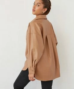 Annabeth Vegan Leather Shacket