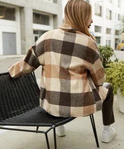 AT Bonfire Plaid Flannel Shacket Sale