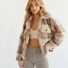 Steve Madden Sale Anwar Plaid Sherpa Jacket