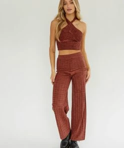 AT Sale Noel Ribbed Halter Top