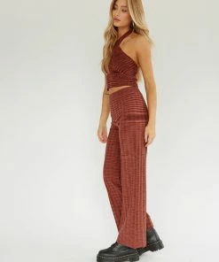 AT Sale Noel Ribbed Halter Top