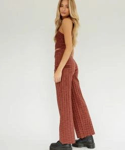 AT Cody Ribbed Wide Leg Pants Sale