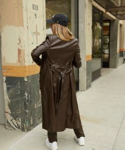 Berlin Vegan Leather Trench Coat