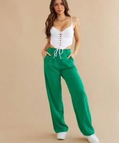 New Threads Dublin Pleated Wide Leg Trouser
