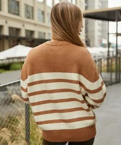 Kia Striped Knit Sweater Sale