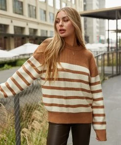 Kia Striped Knit Sweater Sale