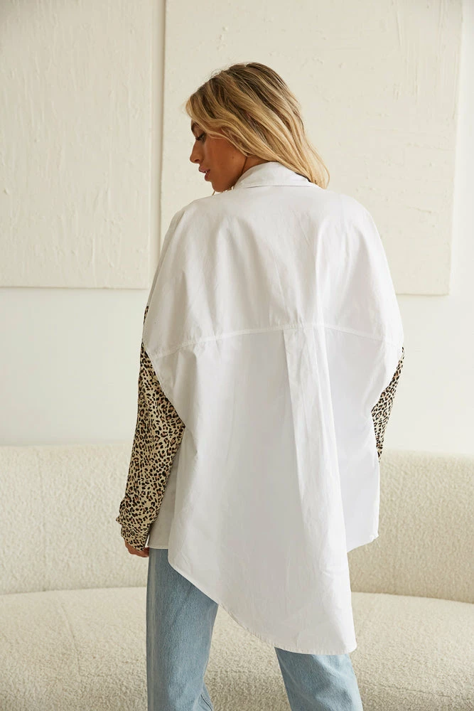 AT Sale Liana Cheetah Button Up Shirt