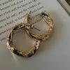 AT Accessories Gilded Coast Twist Hoop Earrings