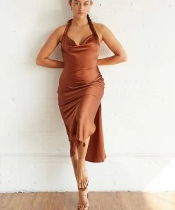 Sale Monaco Satin Midi Dress