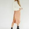 Eliza Satin Midi Skirt Sale