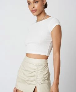 Leila Vegan Leather Mini Skort New Threads